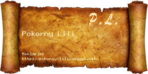 Pokorny Lili névjegykártya